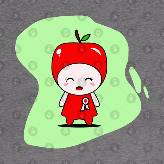 Cute Apple Character by NayaRara